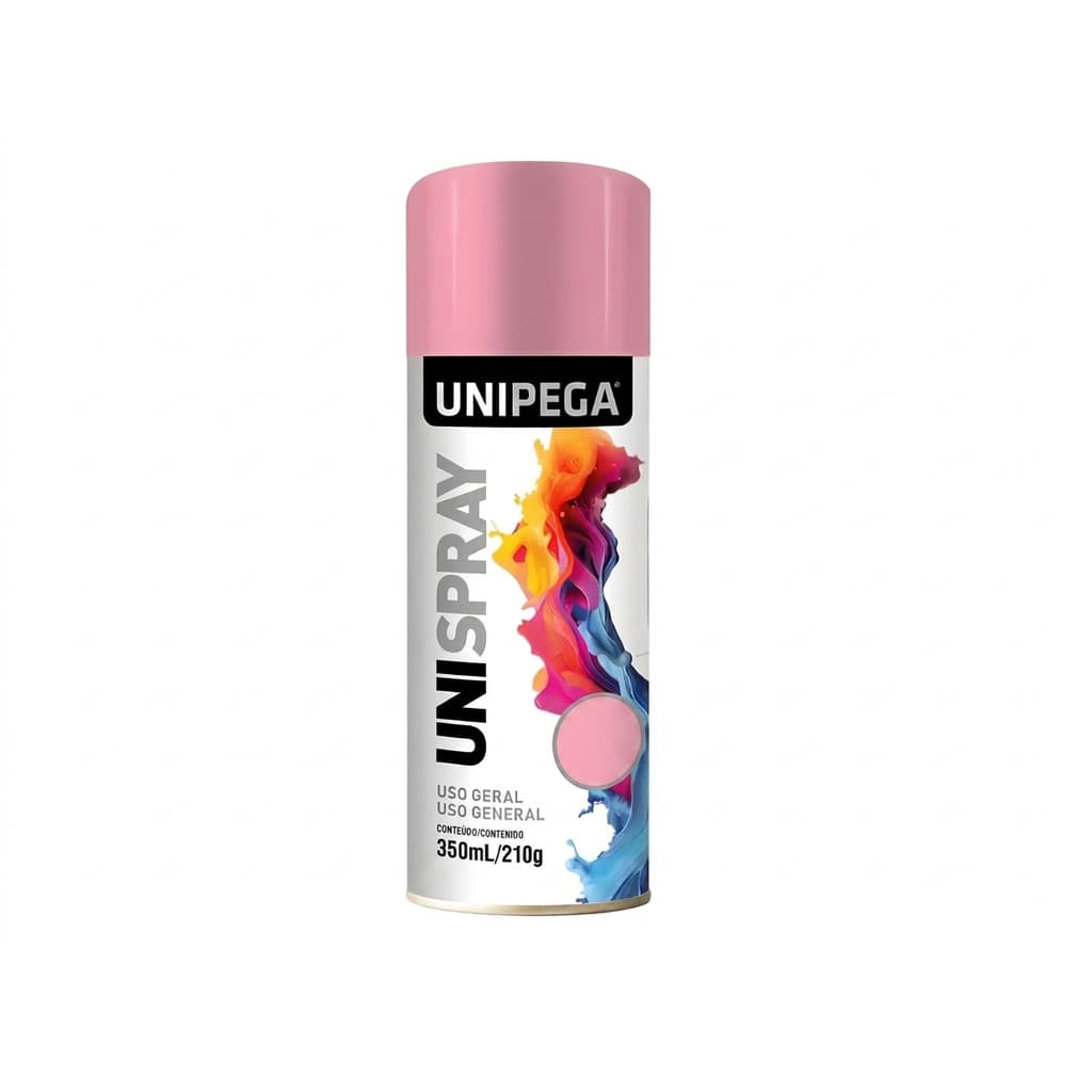 Tinta Spray Unipega Uso Geral Rosa 350ml / 210g
