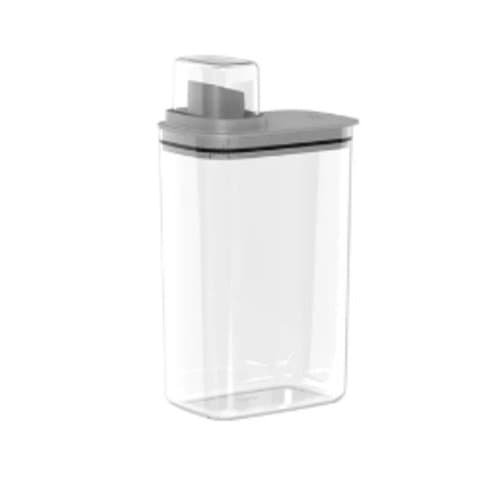 Dispenser Sabao Liquido Capacidade Dois Litros Tres Cinza Moderno Pratico Duravel