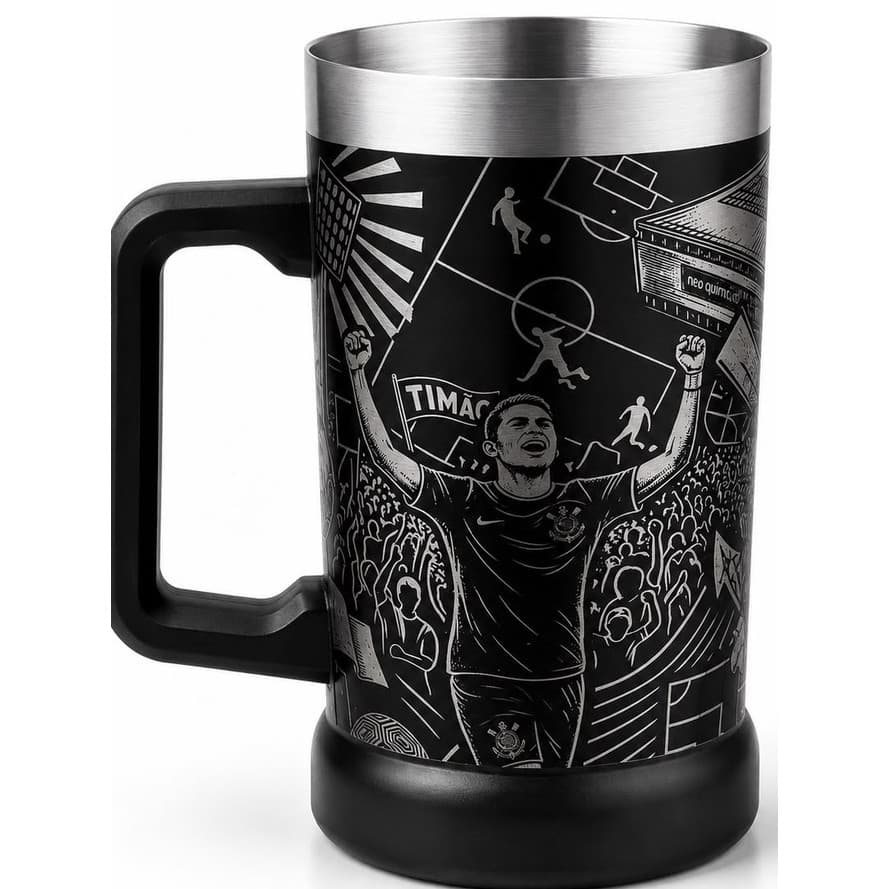 Caneca Térmica 720Ml Personalização em 360 Graus CORINTHIANS Personalizado Time