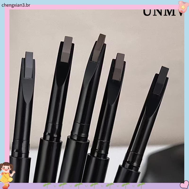 Unmv Blade Lápis de sobrancelha tridimensional Machete de duas cabeças de longa duração, não desbota, à prova d'água, su