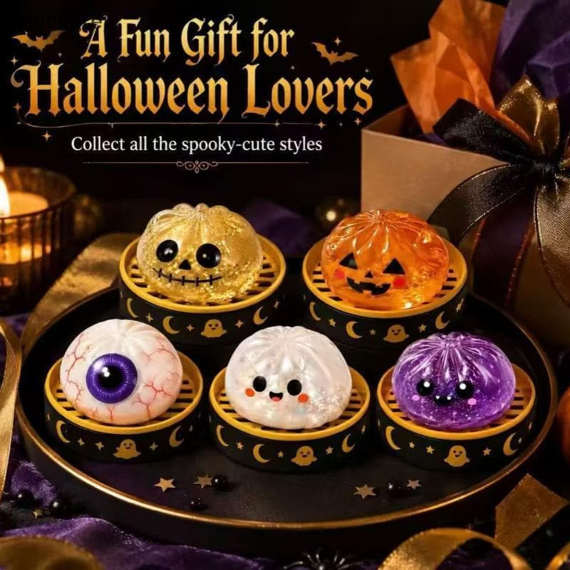 thickgrey Não-Tóxico Halloween Fantasma Bolinho Macio Stiy Lento Rebote Squeeze Brinquedo Para Decoração De Casa Present