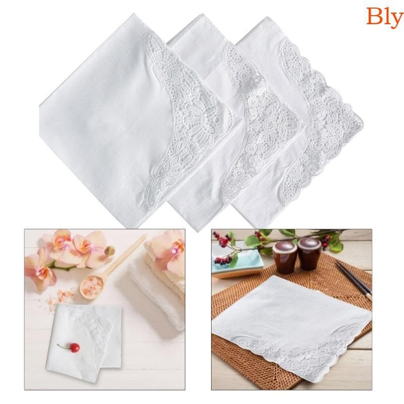 Lenços Multifuncionais Macio Bly Para Bordas Flores Renda Delicados Femininos