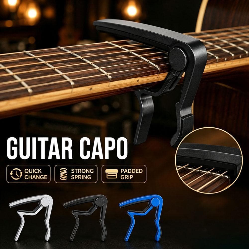 Capo De Guitarra Universal Com Forte Aderência E Acolchoamento De Silicone , Adequado Para Ukulele Acústico Clássico De