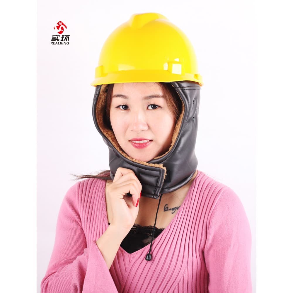 Capacete de algodão capuz quente inverno canteiro de obras à prova de frio congelamento ao ar livre forro engrossado for