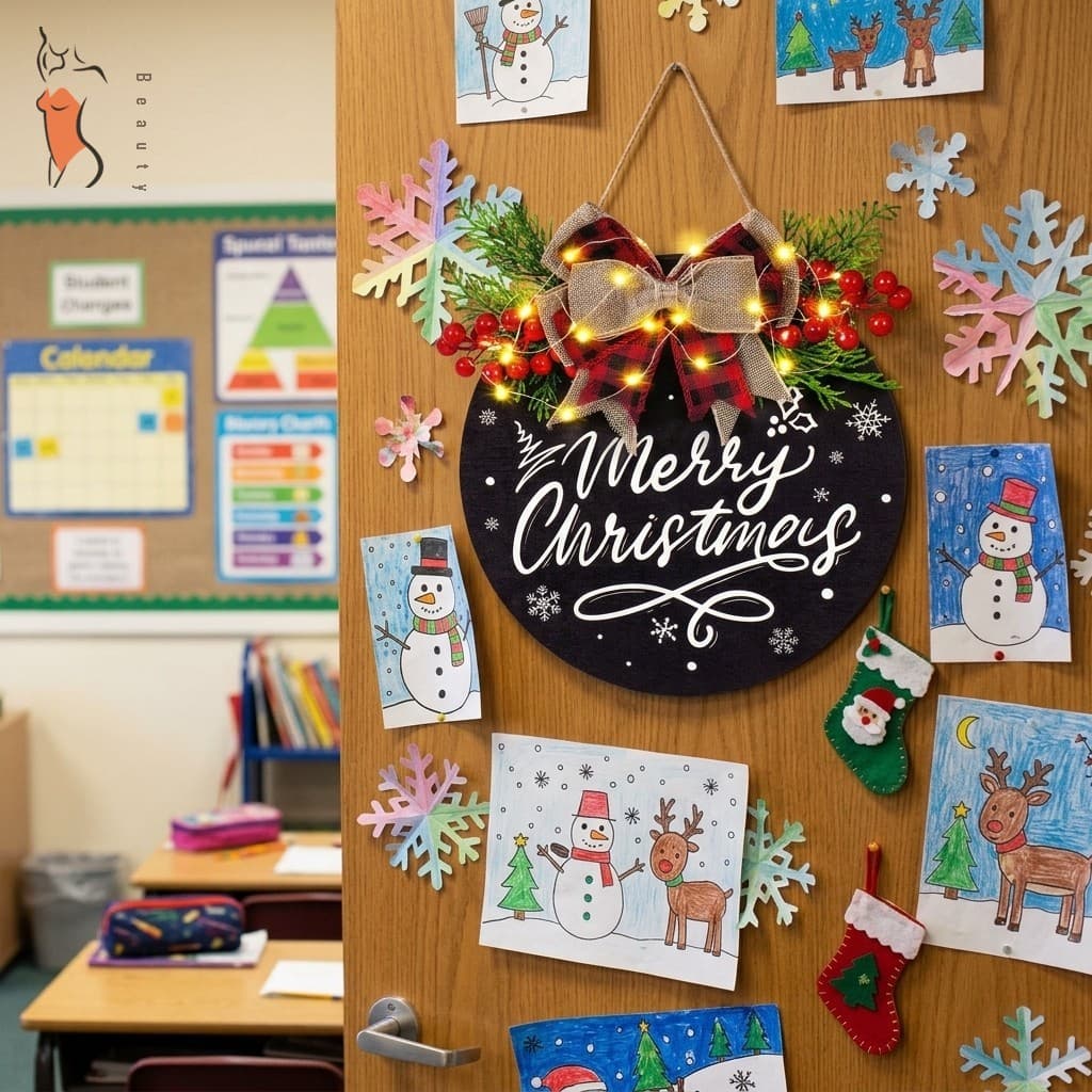 Placa Suspensa De Madeira Para Férias Natal Halloween De Porta De Sala De Aula Decoração De Parede Rústica Artesanal Mac
