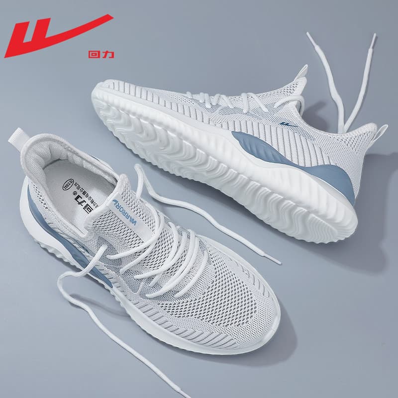 Puxar para trás sapatos masculinos malha respirável 2026 primavera novo estilo correndo voando malha sapatos esportivos
