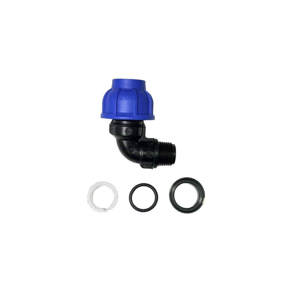 Joelho 90 Pead 20mm X 1/2" Rosca Macho Irritec