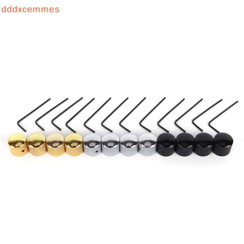 [dddxcemmes] 4 Peças De Metal Elétrico Baixo Guitarra Botões De Controle De Tom De Volume Cúpula + Chave
