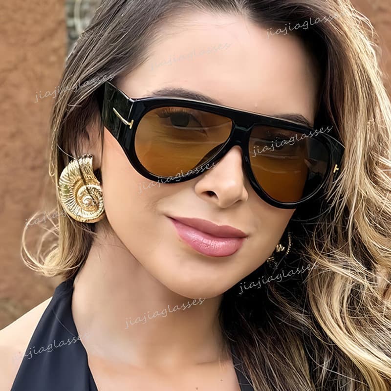 Moda Feminina Óculos De Sol Estilo Y2K High-end Metal Sem Moldura Oval Ao Ar Livre Tons Resistentes A UV