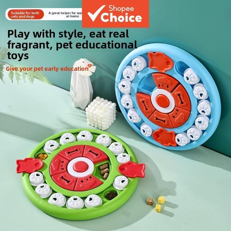Brinquedo Quebra-Cabeça Para Animais De Estimação , Comida Escondida , Alimentador Lento Interativo , Alívio Do Tédio ,