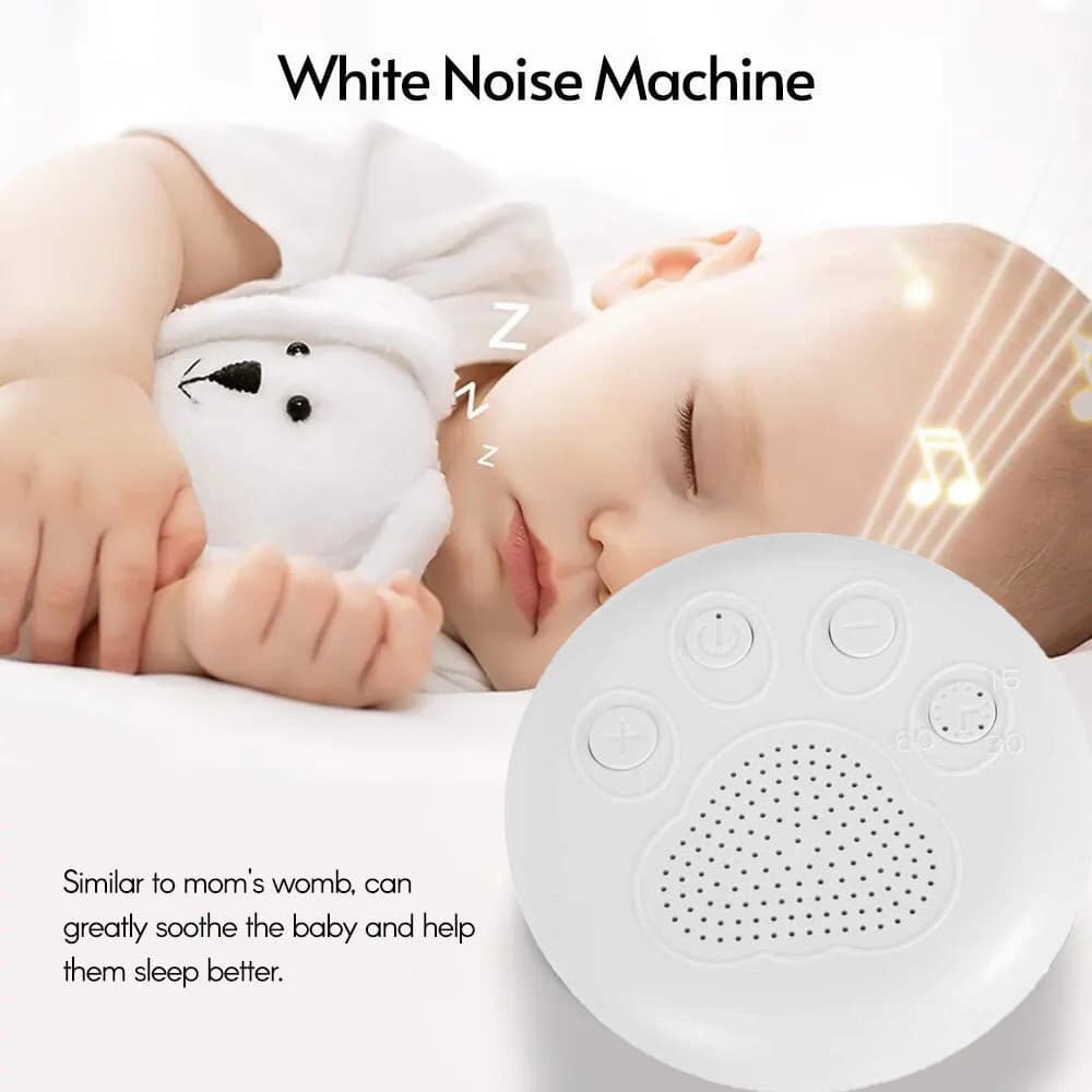 HANVIK Maquina de Ruido Branco para Criancas com Multiplos Sons Temporizador Luz Noturna USB Recarregavel Desligamento