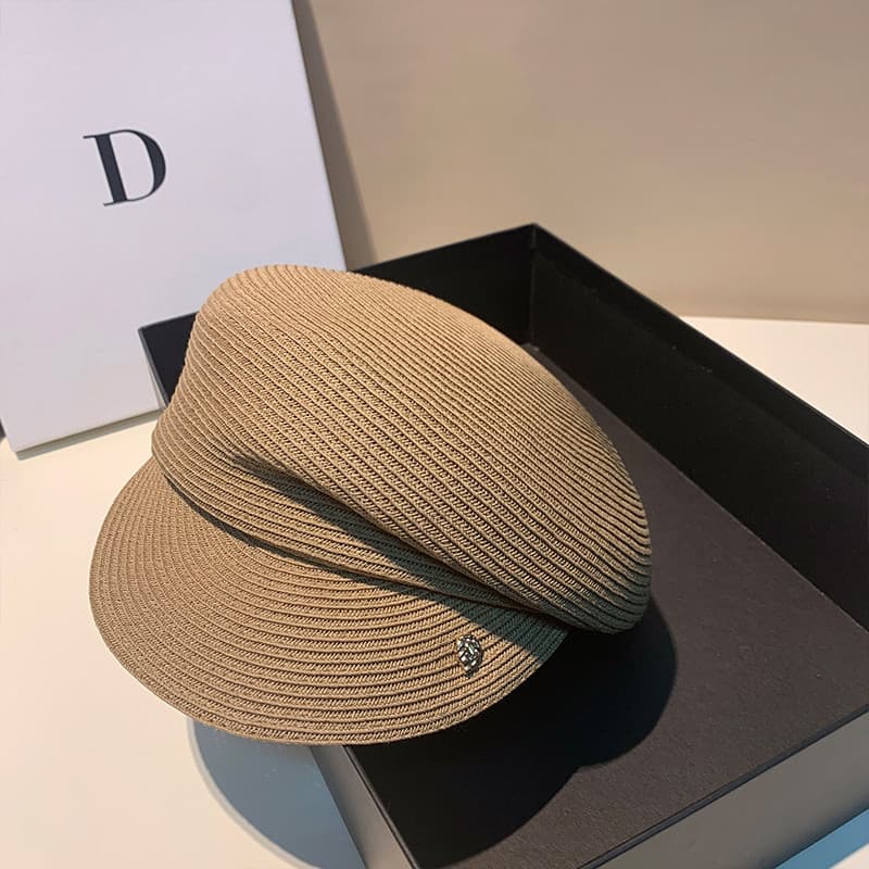 Primavera verão estilo japonês Irregular plissado boné de pico britânico Retro Newsboy chapéu feminino viagem compras la