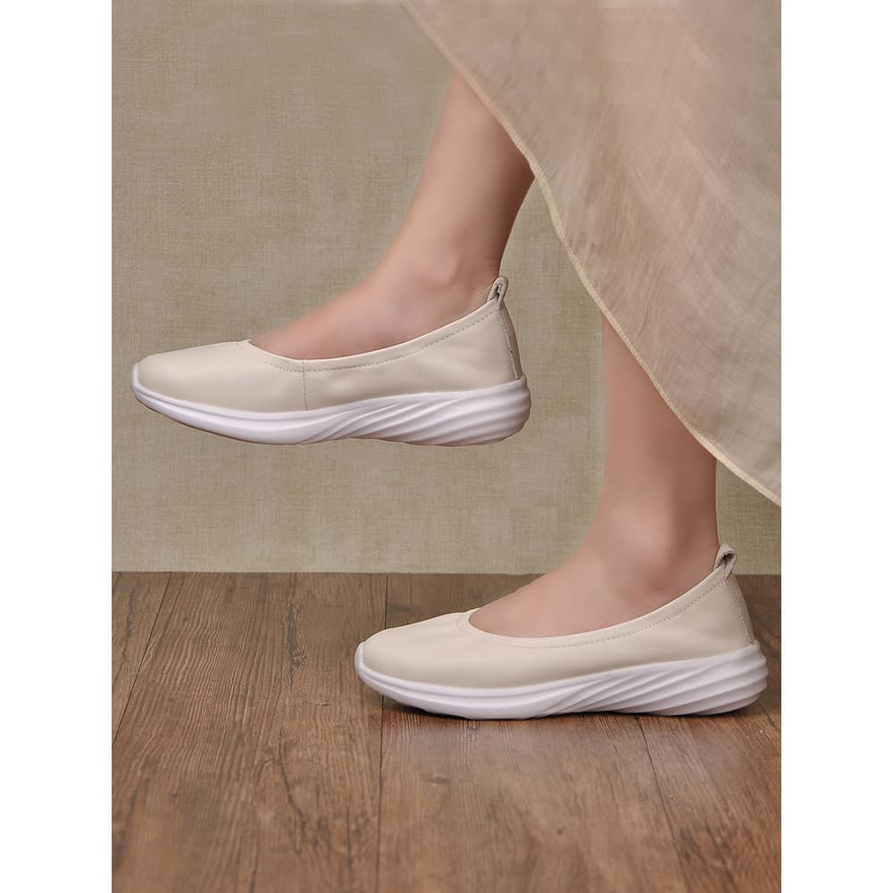 Primavera viagem esportes sapatos femininos couro genuíno mocassins de sola grossa feminino boca rasa deslizamento leve
