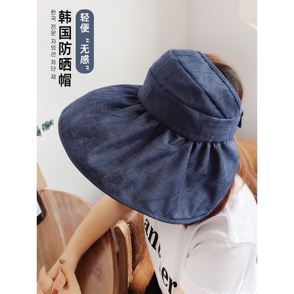 Coreia do sul importado textura guarda-sol chapéu feminino verão ao ar livre Anti-ultravioleta protetor solar dobrável i
