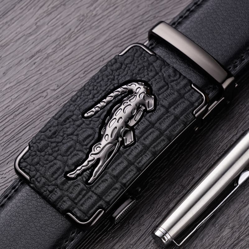 Cabeça de crocodilo cinto masculino fivela automática na moda moda masculina única juventude de meia-idade ser