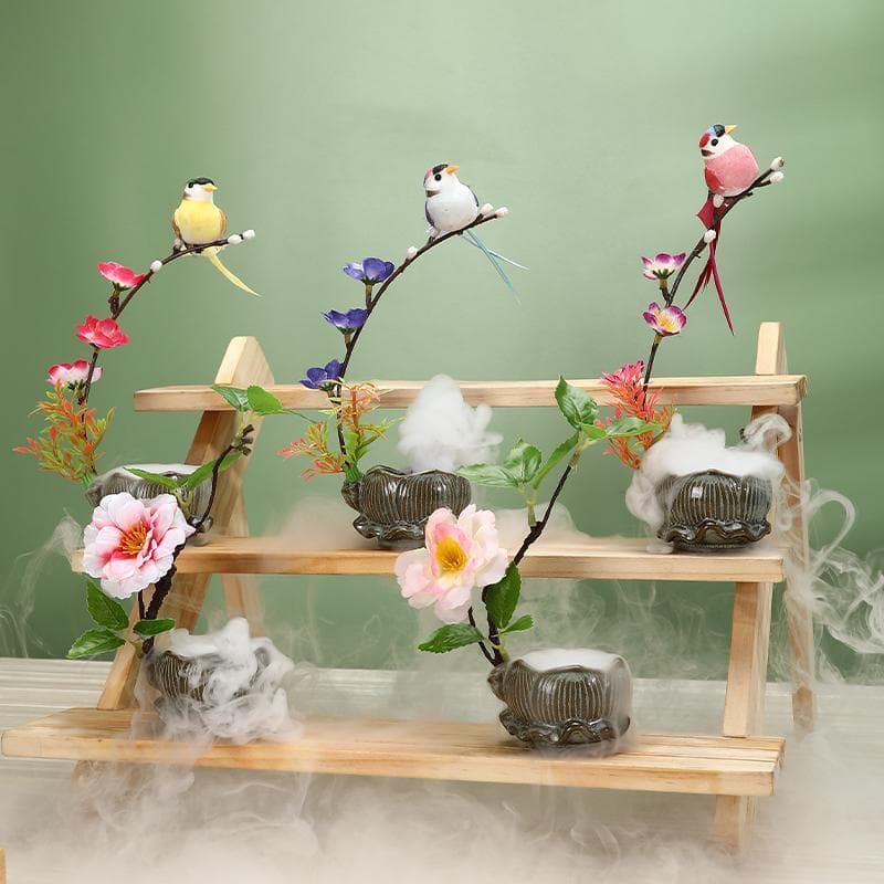 Arranjo de Sashimi japonês decoração gelo seco copo de lótus copo de gelo seco placa decoração flores Catering pratos de