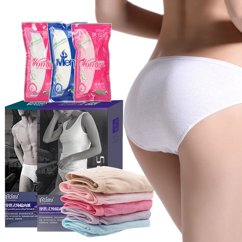 Beanshi descartável masculino feminino viagem algodão puro tamanho grande roupa interior sem papel pós-parto Regular alg