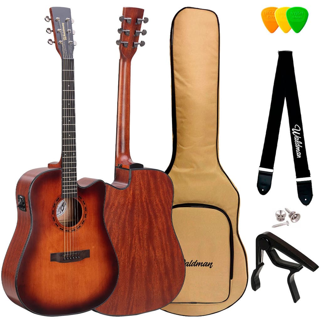 Violão Elétrico Folk Waldman Anápolis Sólido Dcex-1141 Amb