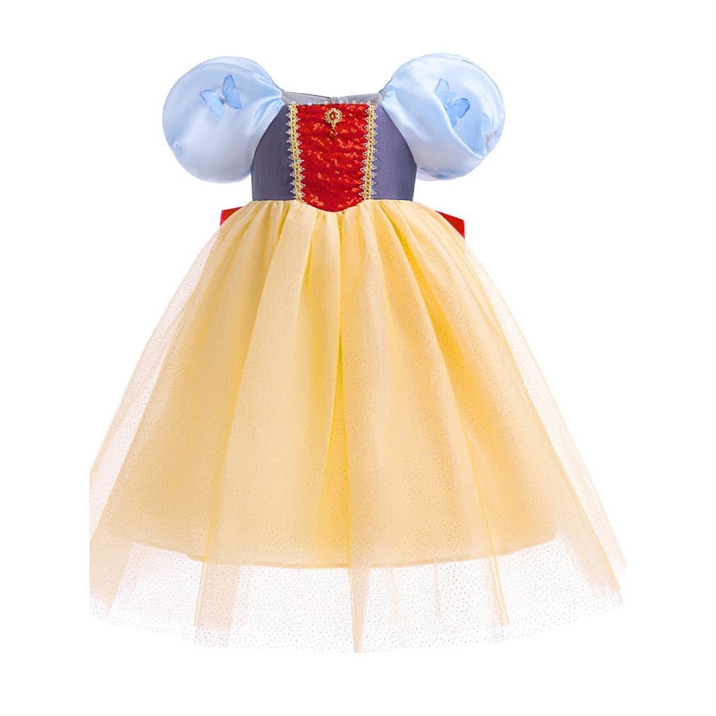 Verão novo estilo crianças vestido branco de neve Halloween Disney meninas neve branca traje evento desempenho