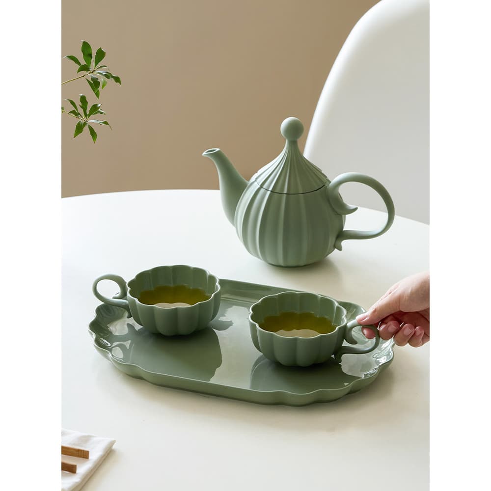 Conjunto de chá estilo Mili, bandeja de chá, um conjunto de cerâmica, xícara de chá da tarde, conjunto de chá, caixa de