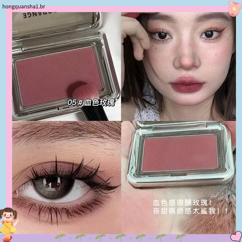 Blush estilo europeu americano!Blush baixo saturado canela rosa laranja expansão psiquiatra cor fosco blush feminino tud