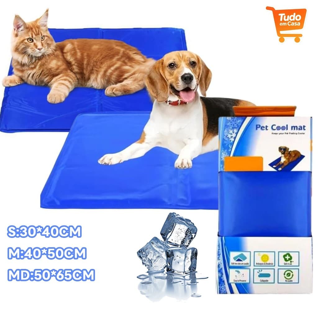 Tapete Gelado Refrescante Para Pet Cachorro Gato Grande 30*40/40*50/50*65 Durável