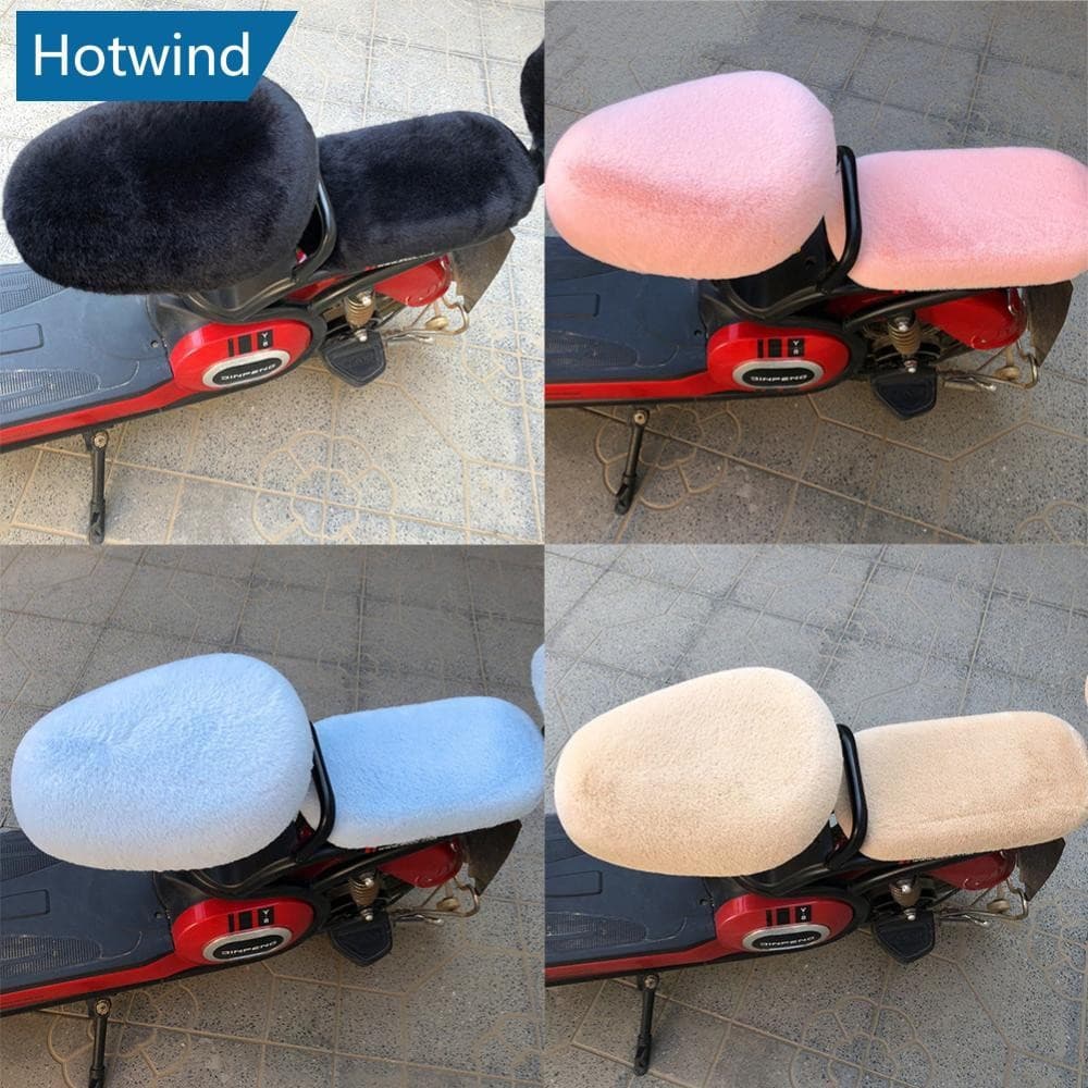 HW Selim De Bicicleta Elétrica De Pelúcia Macio Capas De Assento Almofada De Ciclismo Confortável M1U8