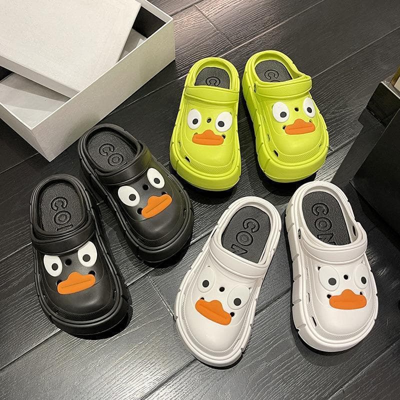 2025 novo estilo buraco sapatos femininos verão ins na moda exterior usar sola grossa antiderrapante Baotou meia chinelo