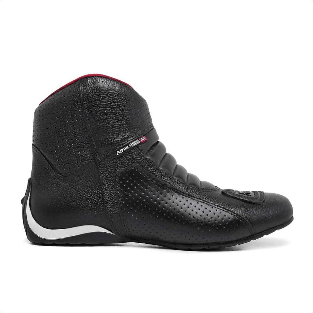 330AT-Bota p/Motociclista couro legítimo semi-impermeável