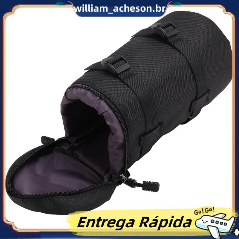 Bolsa Para Lente De Câmera SLR , Capa Protetora , De Armazenamento Tubo De , À Prova D'água De Choque , Preta