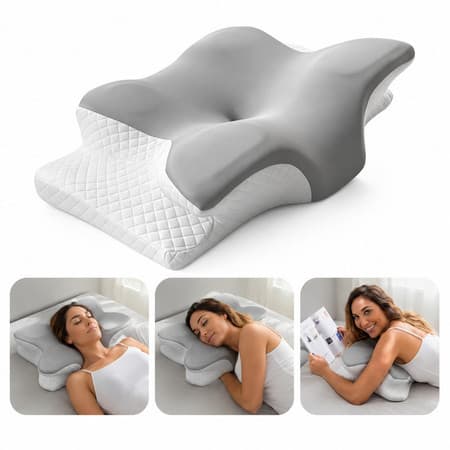 Almofada Cervical, Espuma de Memória, Almofadas para Dormir, Ergonômica, Ortopédica, Suporte de Contorno