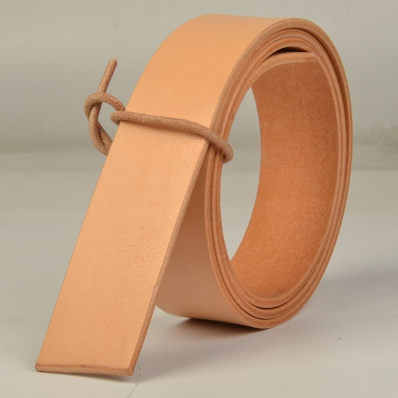 Couro curtido vegetal italiano couro amarelo primeira camada cinto sem cabeça não poroso masculino