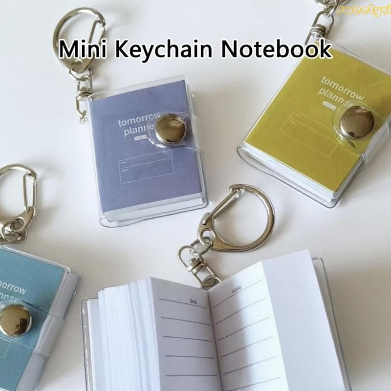 Minúsculo Caderno PVC Pequeno Memorando Chaveiro Diário Recarregável Para Mochilas Charme