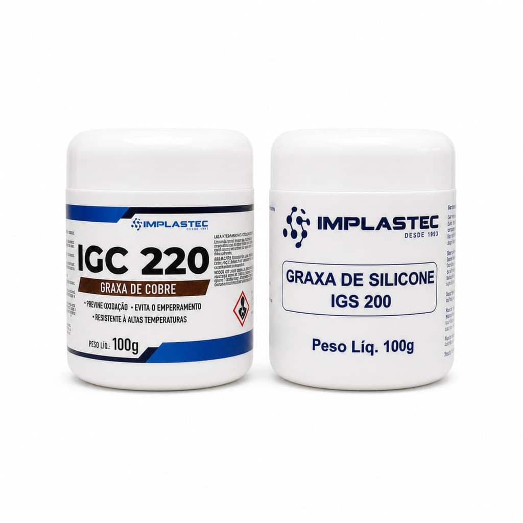Kit Graxa Silicone IGS 200 + Graxa Cobre IGC 220 100g