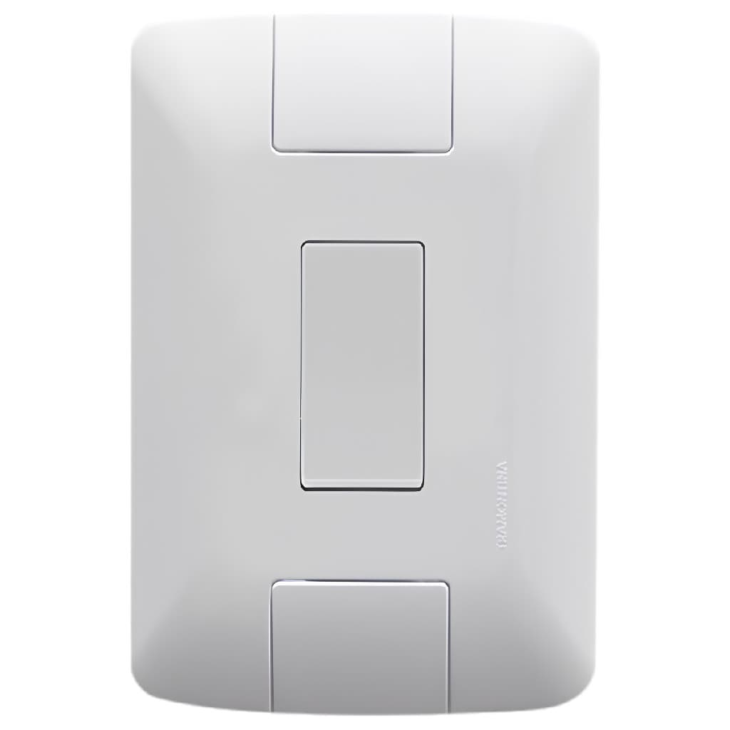 Conjunto Interruptor Simples Tramontina Aria 250v 6a Branco 4x2