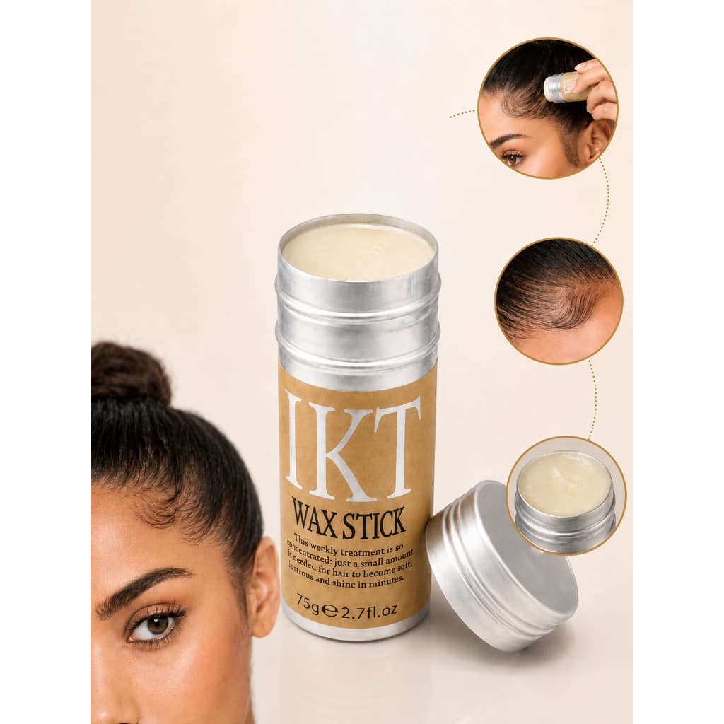 Cera em Bastão para Cabelo Wax Stick IKT 75g Anti Frizz Modelador Fixador para Fios Rebeldes