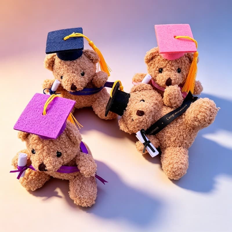 Bonito graduação urso médico chapéu médico urso brinquedo de pelúcia médico urso boneca graduação presente comemorativo
