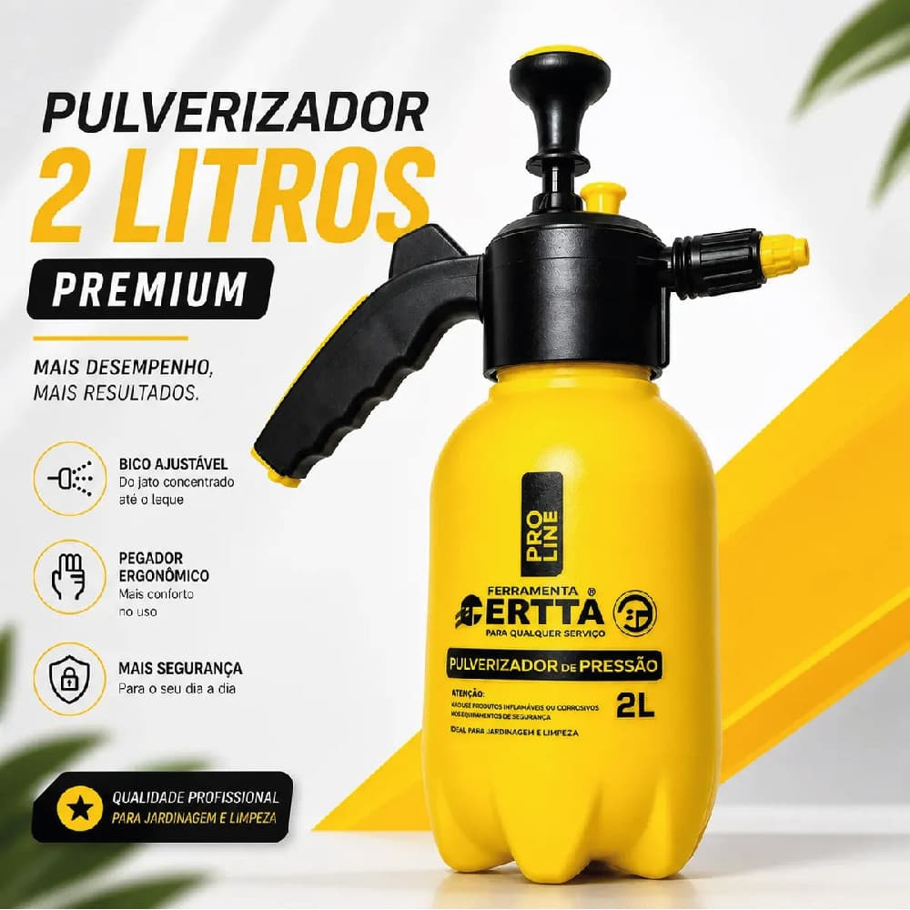 Pulverizador Alta Pressão Borrifador 2 litros