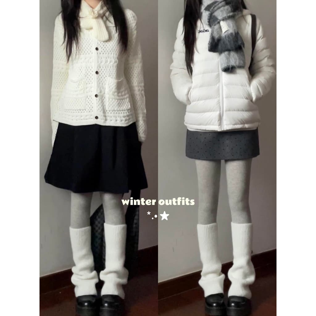 Leggings cinza femininas outono inverno 2025 novo estilo solto mais magro olhar forro de lã calças de algodão grosso mei