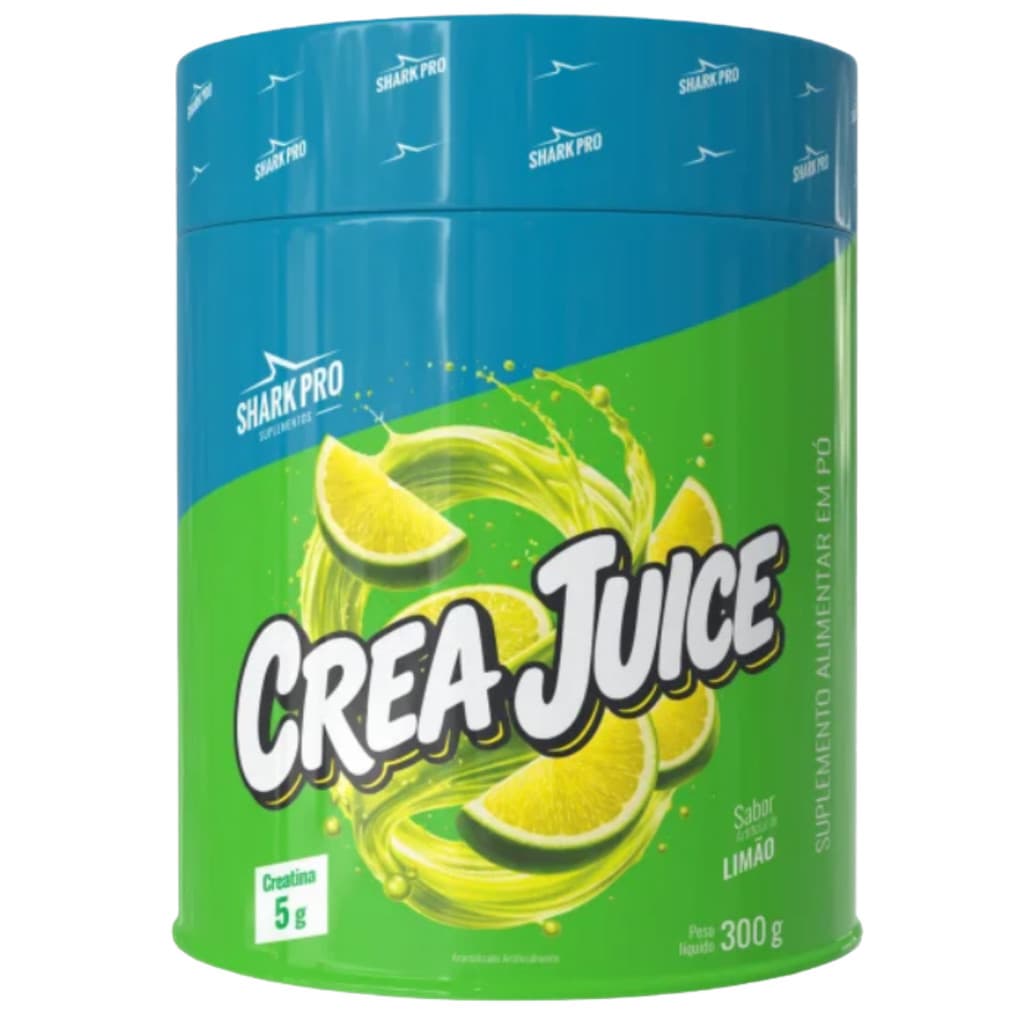 Creatina Monoidratada Crea Juice 300g Shark Pro - Saborizada Força Performance
