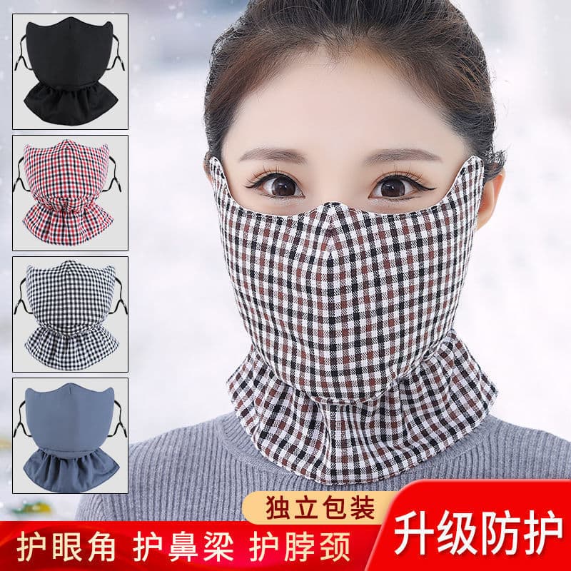Máscara quente feminina inverno pescoço proteção engrossado Extra grande adulto máscara de proteção contra frio à prova