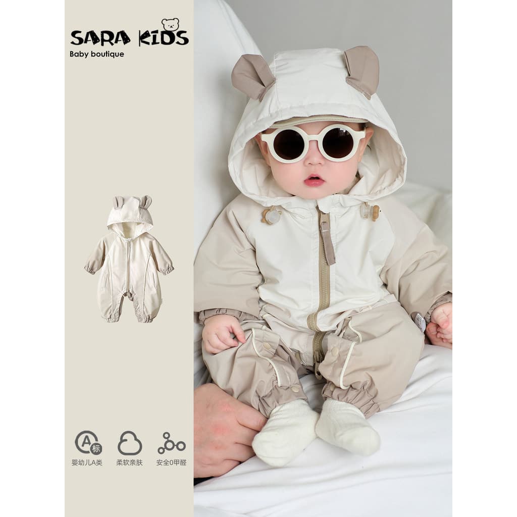 Macacão de bebê roupas de outono macacão de bebê primavera outono crianças de manga comprida roupas de passeio outono be