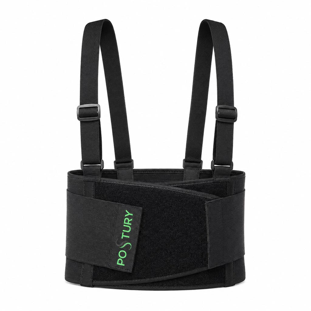 Cinta Ergonômica Abdominal Lombar Postury com Suspensório Ajustável para Suporte Postural Corporal