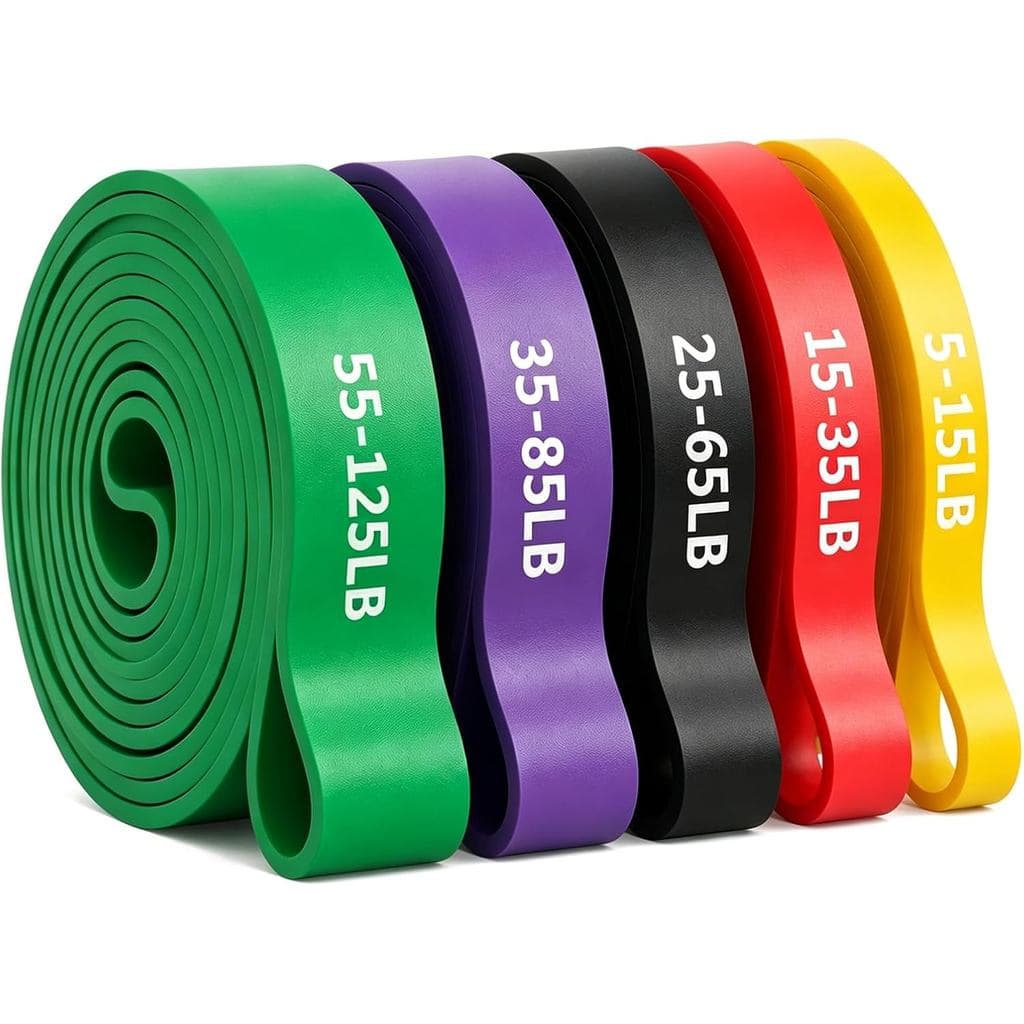 Faixas de resistência elásticas, 5 faixas de resistência, faixas de exercício