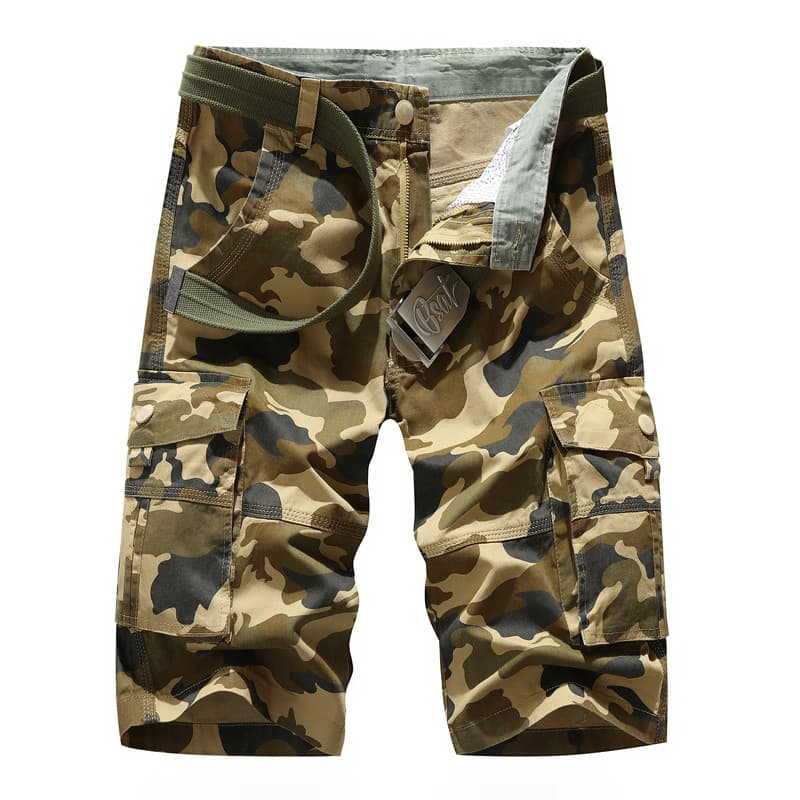 Shorts camuflados masculinos jovens Shawn Yue Street Wear macacão verão solto Casual verão calças cortadas