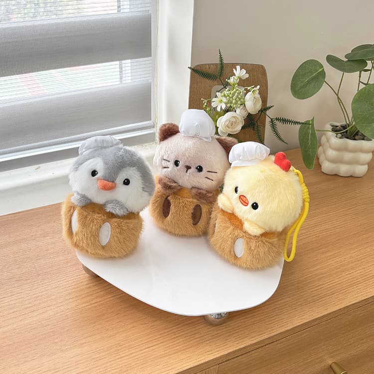 Chef pingente pequenos ornamentos brinquedos de pelúcia acompanhando bonecas decorações feitas à mão presentes de aniver