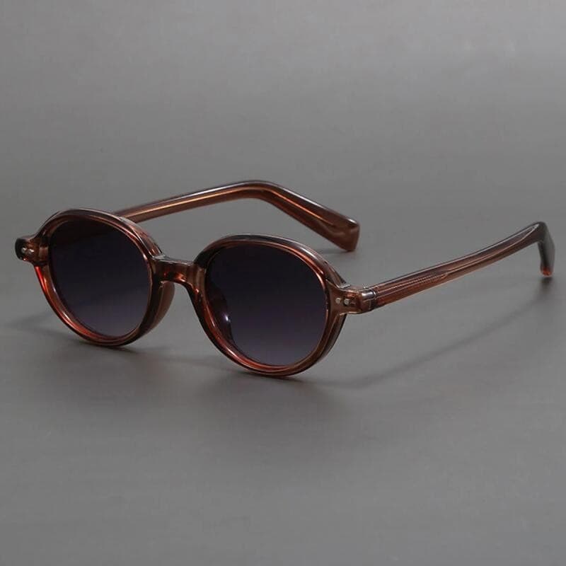 Óculos De Sol Redondos Pequenos De Acetato Polarizados Masculinos Japoneses Unissex Ovais Femininos Retrô TR90 Masculino