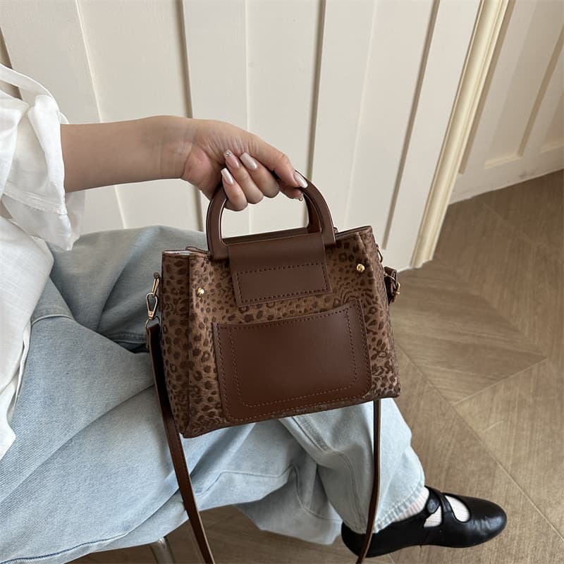 2025 Nova Chegada Outono E Inverno Festival Estilo Coreano Xadrez Patchwork Textura Retro Bolsa De Ombro Design De Luxo