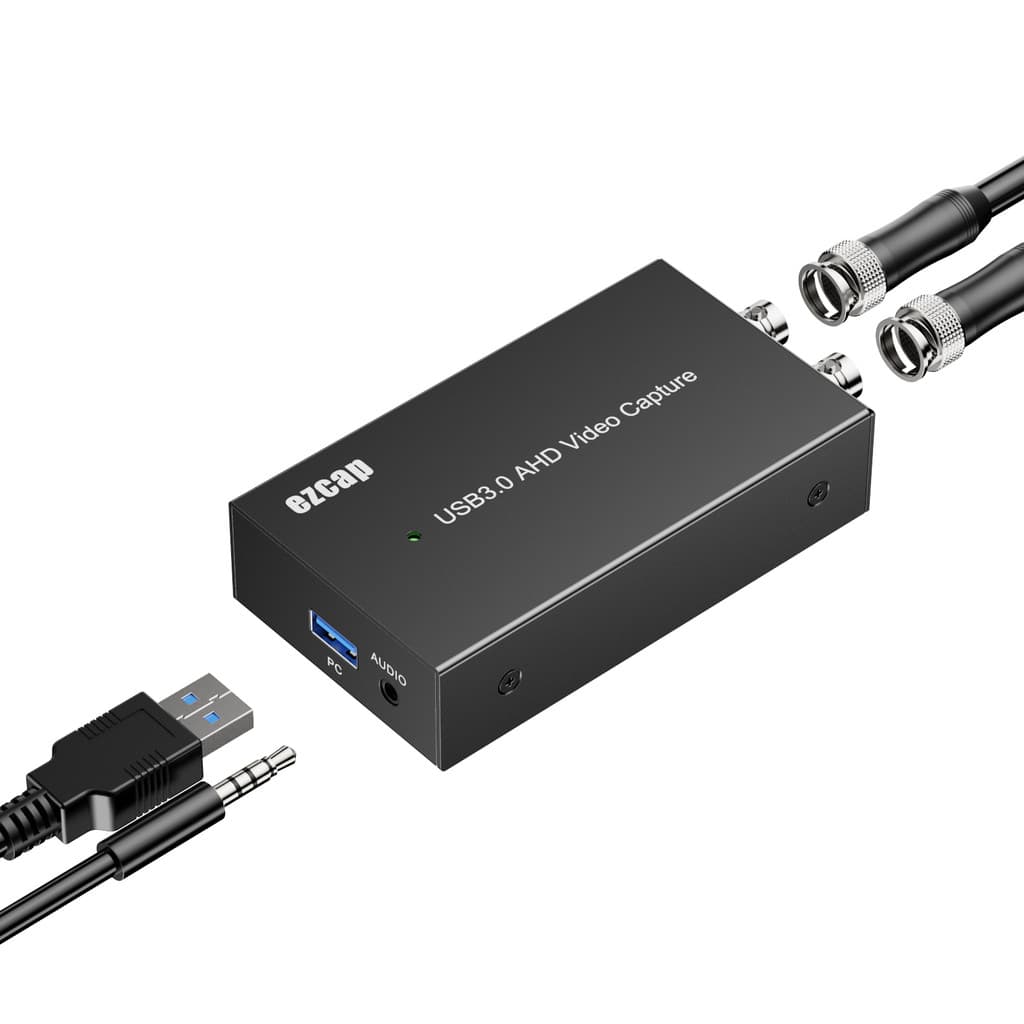 Ezcap267P BNC AHD Para USB3.0 Placa De Captura De Vídeo Captador Entrada De Áudio De 3.5 Mm Gravação De Câmera CCTV OBS