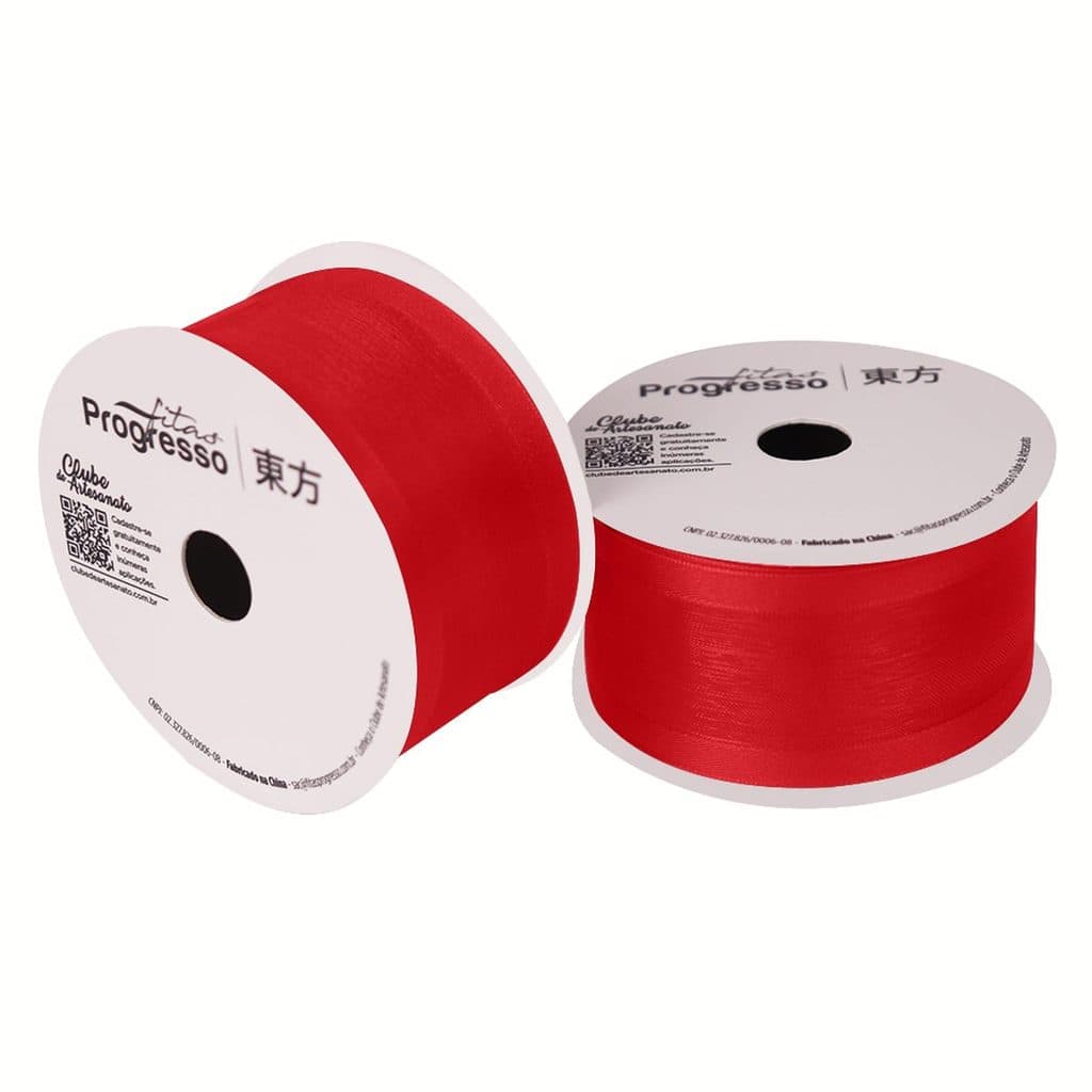 Fita Voal com Bordas de Cetim 38mm 10m ZC009 Progresso